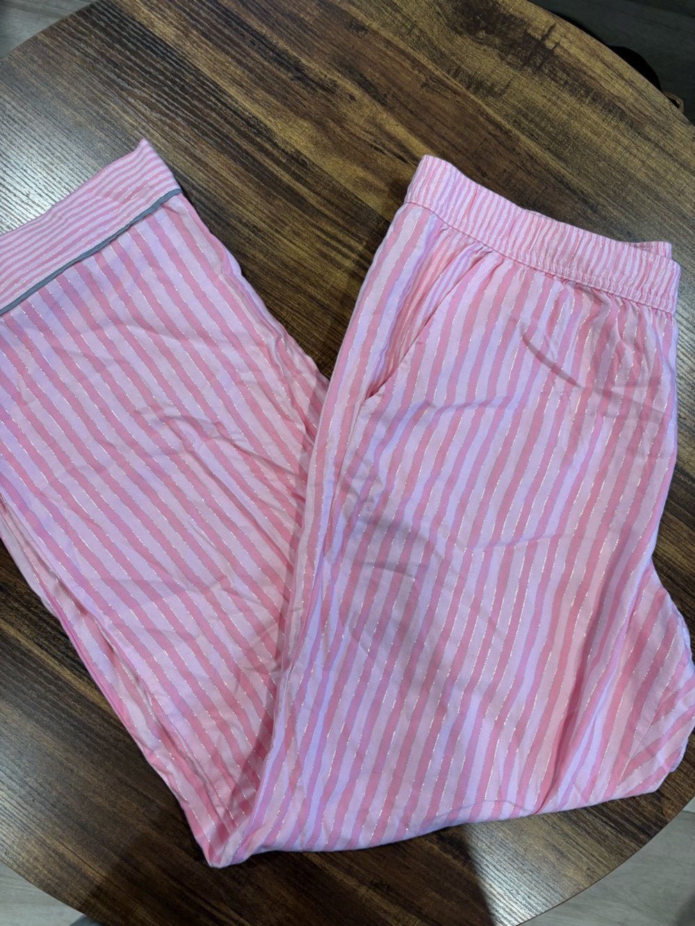 Victoria's Secret Pink and White Striped Girls' Pajama Bottoms